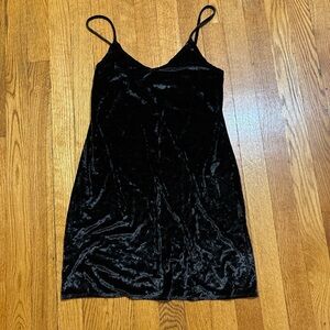 Hollister Black Velvet Mini Dress